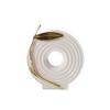 Home vase Simple White Ceramic Vase Decoration Desktop Center Vase Modern Living Room Dried Flower Flower Arrangement Flower Brass Branch Decoration Decorative Vase view 1