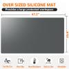 Warome Silicone Mat, 47"x 23" Silicone Mats for Kitchen Counter, Nonslip Heat Resistant Mat, Extra Large Kitchen Counter Mat, Countertop Protector for Craft, No Creases-Gray view 3