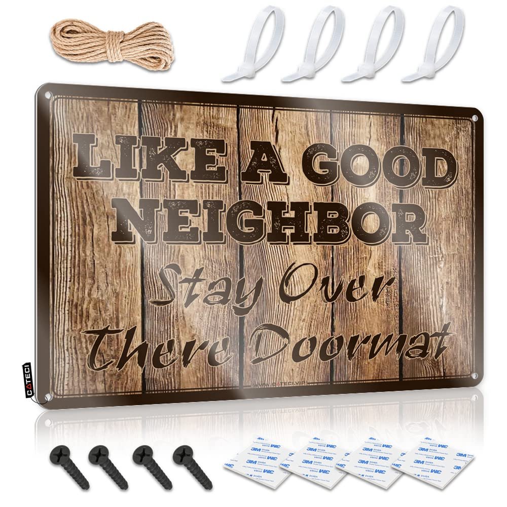 gaeruite Room Signs for Bedroom Like A Good Neighbor Stay Over There Sign Office Decor for Men Little Man Cave Sign (Size : 30X40CM)