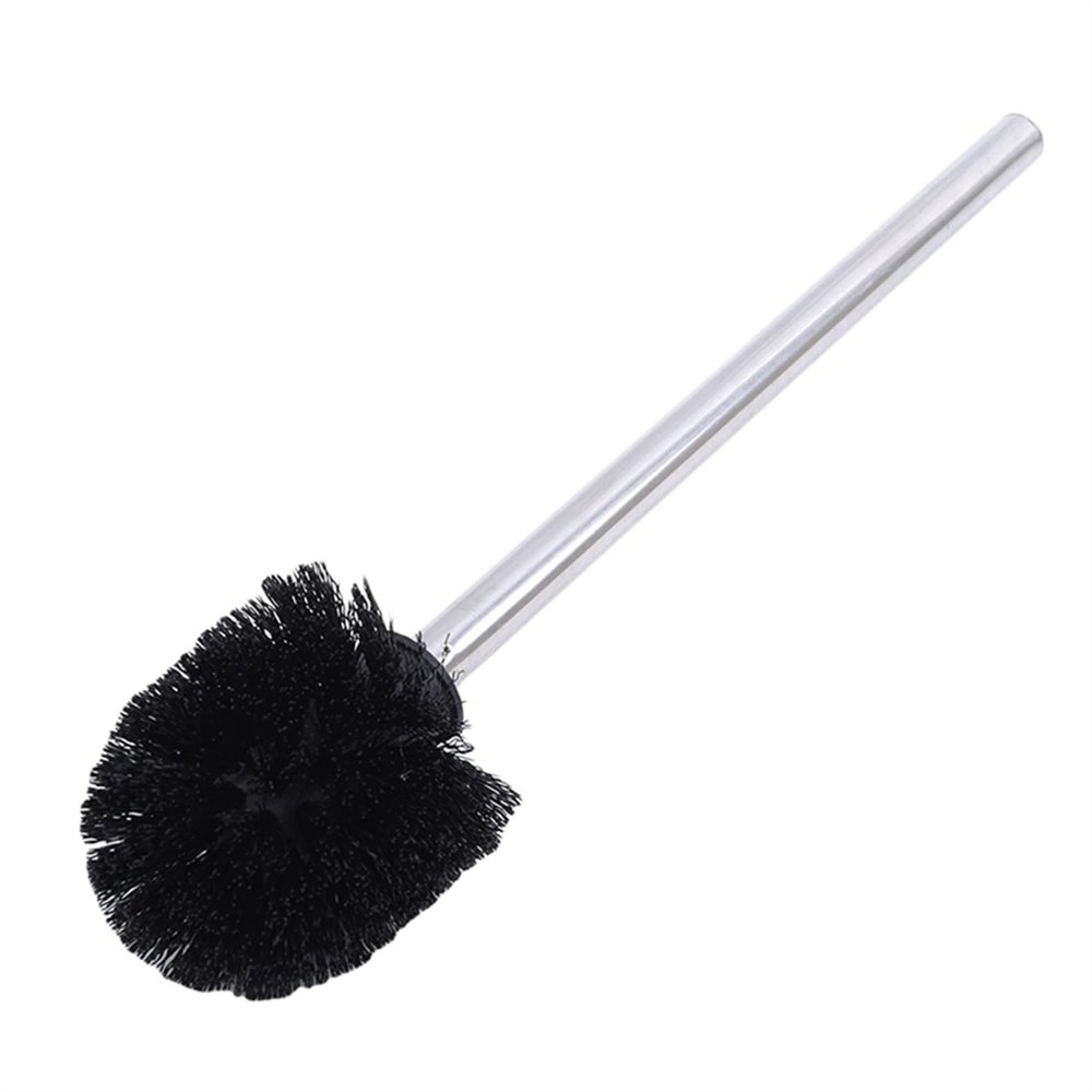 DAMAJI Toilet Brushes Flexible Toilet Bowl Brush with Stainless Steel Handle for Bathroom Cleaning,Black,1pc