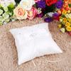 TOPINCN Ring Bearer Pillow 8 x 8 Inch Double Hearts Satin White view 4