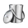 KDLK ice Bucket for Cocktail bar Ice Bucket Insulated Stainless Steel Double Walled Ice Bucket with Lid for Beer Wine Cooler (Size : 1L) view 1