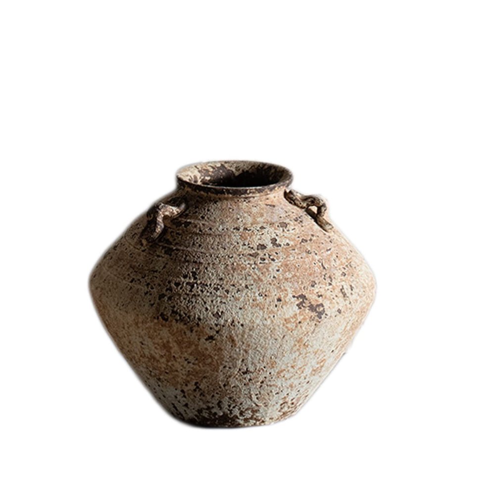 Accessories 22 Retro Handmade Vase Pottery Pot Retro Stoneware Flower Pot Japanese-Style Pottery Living Room Dried Flower Flower Arrangement Vase Classical/Collection (Size : B)