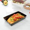 Restaurantware Matsuri Vision 8 x 5 x 1.5 Inch Medium Sushi Trays 100 Greaseproof Sushi Packaging Boxes - Lids Sold Separately Disposable Black Paper Sushi Containers For Entrees Or Desserts view 4