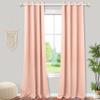 Mrs.Naturall Blush Pink Blackout Curtains for Bedroom 96 Length,2 Panel Set Grommet Extra Long Room Darkening Curtains for Kids Girls Room Living Room,52x96 Inches Long,Peach Pink view 1