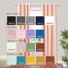 Mrs.Naturall Blush Pink Blackout Curtains for Bedroom 96 Length,2 Panel Set Grommet Extra Long Room Darkening Curtains for Kids Girls Room Living Room,52x96 Inches Long,Peach Pink view 2