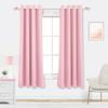 Mrs.Naturall Baby Pink Blackout Curtains for Nursery Bedroom,Thermal Insulated Block Heat Light Blocking Room Darkening Window Curtain for Girls Bedroom Kids,63 Inch Length 2 Panels view 1