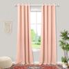 Mrs.Naturall Blush Pink Curtains 2 Panels for Girls Bedroom,Blackout Grommet Boho Neutral Room Darkening Dusty Rose Gold Curtains for Nursery Living Room,84 Inches Long view 1