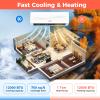 COSTWAY 12000BTU Mini Split Air Conditioner& Heater, 17 SEER2 208-230V Wall-Mounted Ductless AC Unit Cools Rooms up to 750 Sq. Ft, Energy Efficient Inverter AC w/Heat Pump (Blast Series) view 3