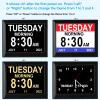 Day Date Time Clock for Seniors Elderly 3 Medication Reminders+ 5 Custom Reminders Digital Calendar Dementia Impaired Vision Memory Loss Clock(Black,8-inch) view 4