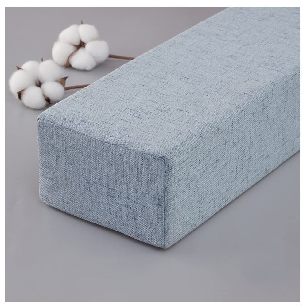 Bed Headboard Gap Filler Pad Bed Bridge with Soft Fabric Top Twin to King Converter Kit Portable Bedside Protection Cushion Headboard Gap Filled (Color : Grey Blue, Size : 10X15X180cm)