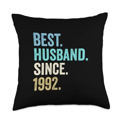 Best Husband Since 1992 | 33rd wedding anniversary 33 years Throw Pillow