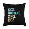Best Husband Since 1992 | 33rd wedding anniversary 33 years Throw Pillow view 1
