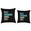 Best Husband Since 1992 | 33rd wedding anniversary 33 years Throw Pillow view 3