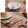 16 Pieces Silver Silverware Set, IKXO Modern Stainless Steel Flatware Set for 4, Mirror Polished Tableware Cutlery Set for Home and Restaurant, Include Knife/Spoon and Fork, Dishwasher Safe view 3