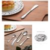 16 Pieces Silver Silverware Set, IKXO Modern Stainless Steel Flatware Set for 4, Mirror Polished Tableware Cutlery Set for Home and Restaurant, Include Knife/Spoon and Fork, Dishwasher Safe view 4