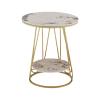 BNNP Tea Table for Living Room Side Table Living Room Simple Rounded Small Coffee Table Living Room Furniture Suitable for Living Room, Office, Bedroom (Color : A) view 1