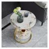 BNNP Tea Table for Living Room Side Table Living Room Simple Rounded Small Coffee Table Living Room Furniture Suitable for Living Room, Office, Bedroom (Color : A) view 2