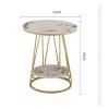 BNNP Tea Table for Living Room Side Table Living Room Simple Rounded Small Coffee Table Living Room Furniture Suitable for Living Room, Office, Bedroom (Color : A) view 3