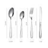 16 Pieces Silver Silverware Set, IKXO Modern Stainless Steel Flatware Set for 4, Mirror Polished Tableware Cutlery Set for Home and Restaurant, Include Knife/Spoon and Fork, Dishwasher Safe view 3