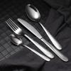 16 Pieces Silver Silverware Set, IKXO Modern Stainless Steel Flatware Set for 4, Mirror Polished Tableware Cutlery Set for Home and Restaurant, Include Knife/Spoon and Fork, Dishwasher Safe view 1