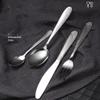 16 Pieces Silver Silverware Set, IKXO Modern Stainless Steel Flatware Set for 4, Mirror Polished Tableware Cutlery Set for Home and Restaurant, Include Knife/Spoon and Fork, Dishwasher Safe view 2