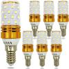 E14 LED Bulbs 8W 40LED Beads 600LM 2835SMD Led Corn Light Bulb AC 110V 360 Beam Angle, no Flickering for LED Chandelier Bulb Home Lighting, 7-Pack,Warm white view 1