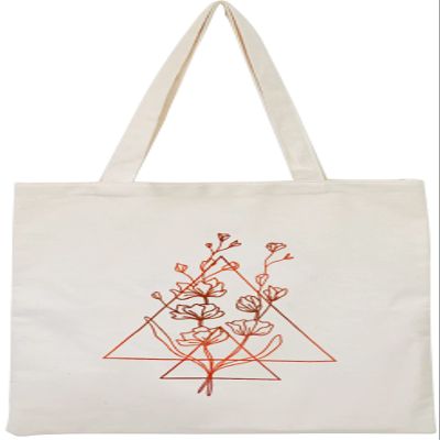 Taoqiao Canvas Floral Botanical Tote Bag for Women, Reusable Grocery Bags, Cute Cat Tote Bags Aesthetic for Shopping