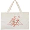 Taoqiao Canvas Floral Botanical Tote Bag for Women, Reusable Grocery Bags, Cute Cat Tote Bags Aesthetic for Shopping view 1