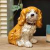 DECRZPB Ceramic Ornaments Yellow Cocker Spaniel Handcrafted Sculpture Figurine Desktop Craft Home Decor Gift view 1