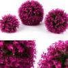 2PCS Artificial Plant Topiary Ball, Simulation Plant Grass Ball, Lifelike Plants Decor, for Home Garden Wedding Birthday Party Hanging Wall Decoration,Fuchsia,40cm/15.74in view 3