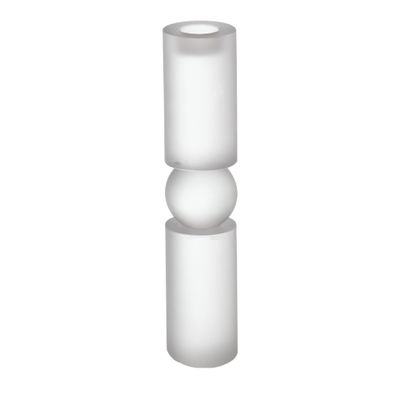 A&B Home Glass Candle Holder - Tall Frosted Decorative Tealight Candle Holder, Bedroom Living Room Coffee Table Bathroom Counter Accent Piece Dining Table Illumination, 3" x 3" x 15"