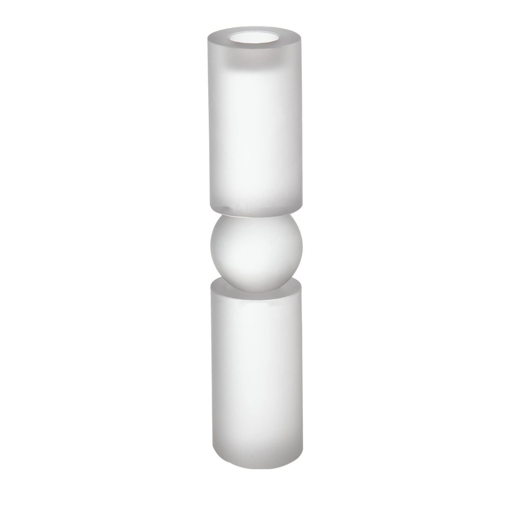 A&B Home Glass Candle Holder - Tall Frosted Decorative Tealight Candle Holder, Bedroom Living Room Coffee Table Bathroom Counter Accent Piece Dining Table Illumination, 3" x 3" x 15"