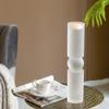 A&B Home Glass Candle Holder - Tall Frosted Decorative Tealight Candle Holder, Bedroom Living Room Coffee Table Bathroom Counter Accent Piece Dining Table Illumination, 3" x 3" x 15" view 4