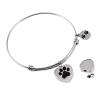SHEIL Pet Urn Stainless Steel Memorial Urn Adjustable Wire Bracelet Cremation Urn Ashes Holder Expandable Bracelets for Cat/Dog,50cm view 1