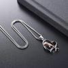 SHEIL Dolphin Heart Cremation Urn Pendant Necklace - 316L Stainless Steel Memorial Jewelry for Human/Pet Ashes view 2