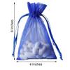 100 pcs 4x6-Inch Royal Blue Organza Gift Candy Favor Bags Drawstring Reusable Treat Pouches Wedding Jewerly Storage view 2