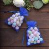 100 pcs 4x6-Inch Royal Blue Organza Gift Candy Favor Bags Drawstring Reusable Treat Pouches Wedding Jewerly Storage view 3