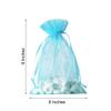 Balsa Circle 100 pcs 6x9 inch Turquoise Organza Gift Candy Favor Bags Drawstring Reusable Treat Pouches Wedding Jewerly Storage view 4