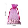 100 pcs 6x9 inch Fuchsia Organza Gift Candy Favor Bags Drawstring Reusable Treat Pouches Wedding Jewerly Storage view 4