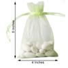 Balsa Circle 100 pcs 4x6-Inch Mint Green Organza Gift Candy Favor Bags Drawstring Reusable Treat Pouches Wedding Jewerly Storage view 2