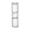 A&B Home Glass Candle Holder - Slender Frosted Glass Tealight Holder, Bedroom Living Room Coffee Table Bathroom Counter Accent Piece Dining Table Illumination, 3" x 3" x 11" view 1