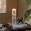 A&B Home Glass Candle Holder - Slender Frosted Glass Tealight Holder, Bedroom Living Room Coffee Table Bathroom Counter Accent Piece Dining Table Illumination, 3" x 3" x 11" view 3