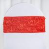 BalsaCircle 10 Red Satin Rosettes on Stretchable Spandex Chair Sashes - Wedding Ceremony Reception Decorations Supplies view 3