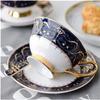 Coffee Cup Euro Style Cup& Saucer Set Art Bone China Ceramic Tea Coffee Cup For Breakfast Home Kitchen (Color : Deep Blue) view 3