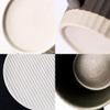 2 Pieces of Stoneware Cappuccino Cups and Saucers Simple Vertical Grain Texture 7oz Large Capacity Coffee Cup and Saucer Set Large Office and Home Cups view 3
