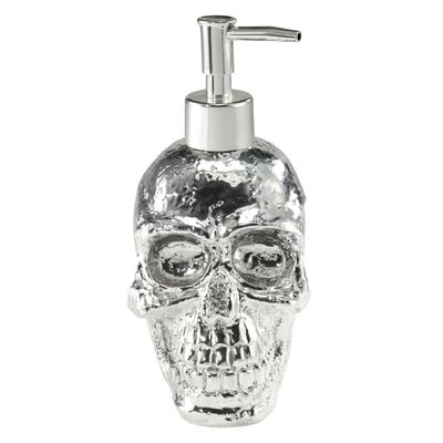 Avanti Linens - Soap Dispenser/Lotion Pump, Guest Bathroom Essentials, Skull Design Bath Decor (Halloween Collection)