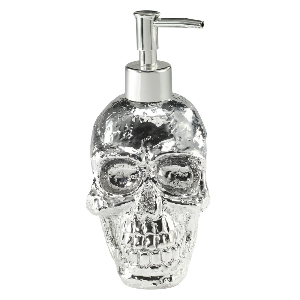 Avanti Linens - Soap Dispenser/Lotion Pump, Guest Bathroom Essentials, Skull Design Bath Decor (Halloween Collection)