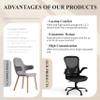Flysky Mesh Office Chair, Ergonomic Computer Desk Chairs for Home Office - with Comfy/Comfortable Flip-up Arm Rests, Lumbar Support, Height Adjustable, 360 Degree Rolling Swivel (Black) view 4