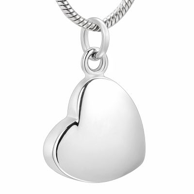 SHEIL Mini Heart Cremation Urn Necklace for Ashes 316L Stainless Steel Engravable Keepsake Memorial Jewelry for Ashes Women Girl